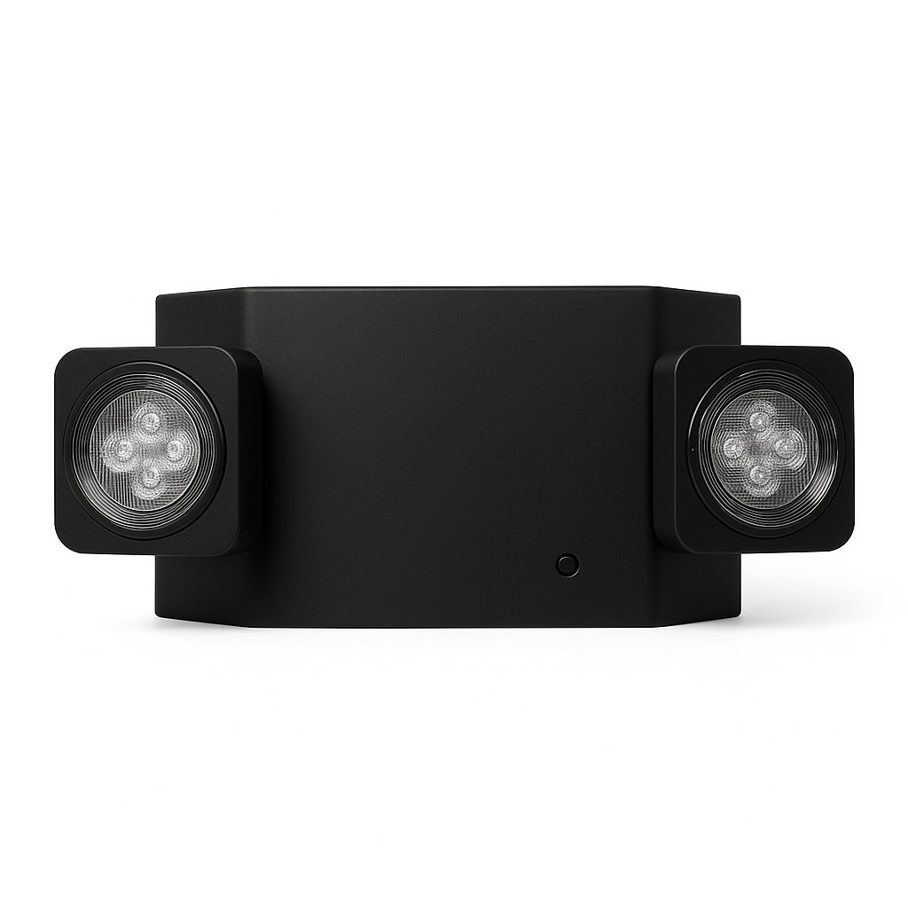 Black Reduced Profile Thermoplastic LED Emergency Unit