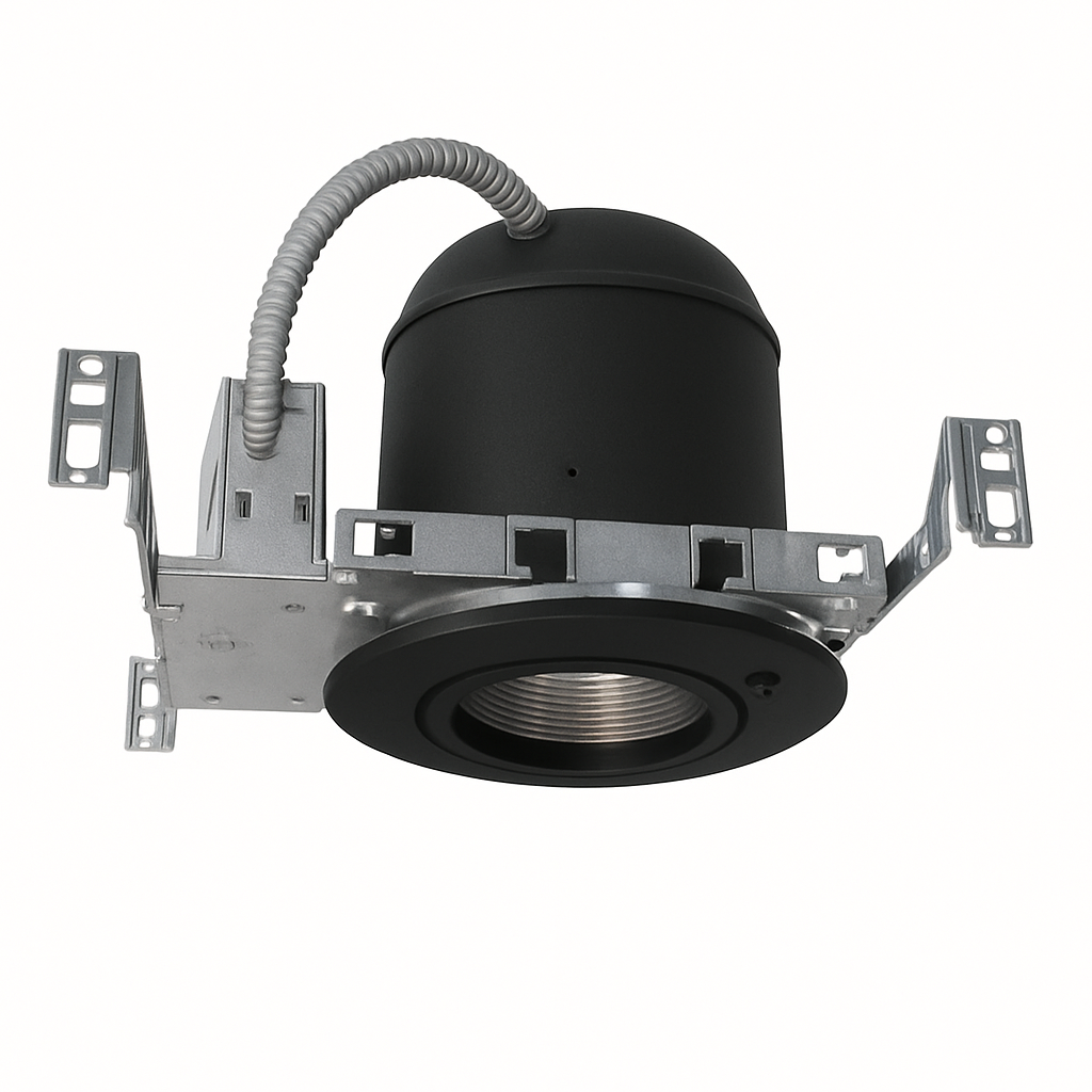 Adjustable Recessed Emergency Down-light Unit - Black Housing