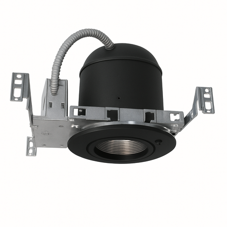 Adjustable Recessed Emergency Down-light Unit - Black Housing