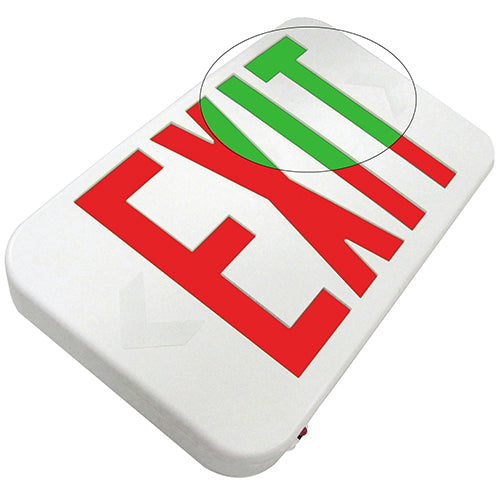 EZRXTEU Compact Thermoplastic Exit Sign – Red/Green Selectable Letter Color