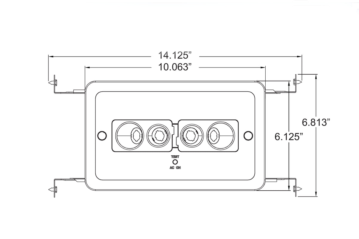 FRM Flush Recessed Emergency Lighting Dimensions