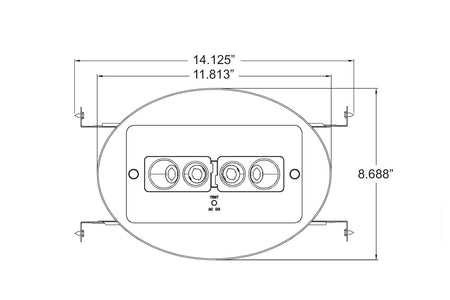 FRM Flush Recessed Emergency Lighting Dimensions