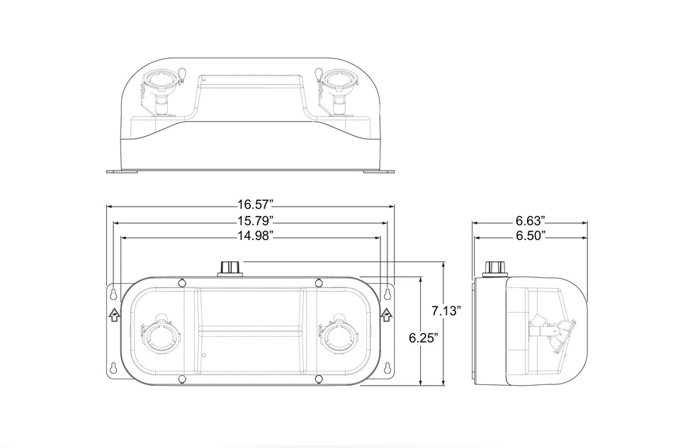 HLU Hazardous Location LED Emergency Light Dimensions