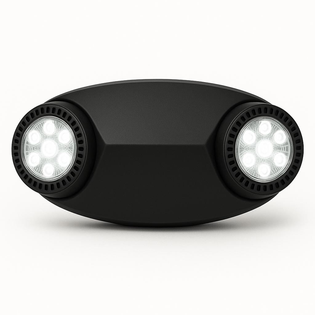 High Performance LED Emergency Light Thermoplastic Unit - black housing