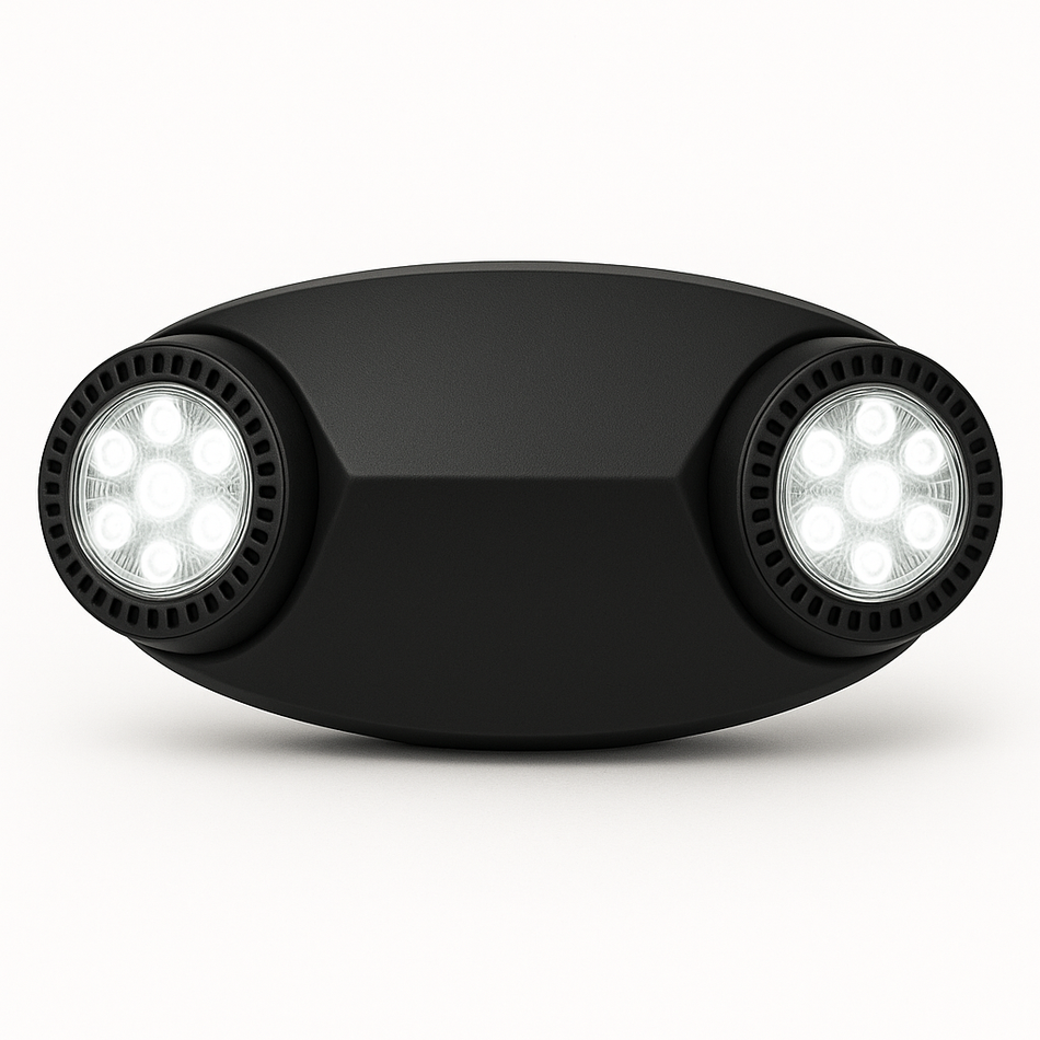 High Performance LED Emergency Light Thermoplastic Unit - black housing