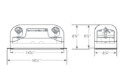 INDEMR16 LED NEMA4X NSF Emergency Light Dimensions