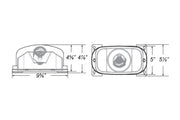 INDRHLED16 LED NEMA4/NFS Remote Head Emergency Light Single Head Dimensions