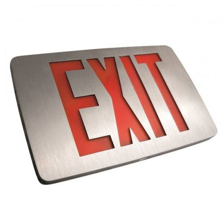Red Thin Die-Cast Aluminum LED Exit Sign