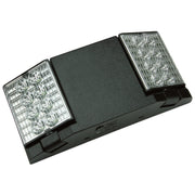 LED-60 emergency light – front view with dual 1W heads and white thermoplastic housing