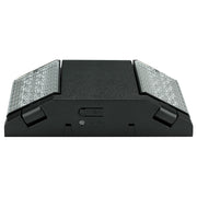 Compact LED emergency unit – Bottom view with ceiling/wall mount pattern