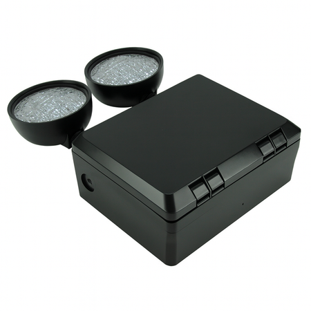 LED-RX Wet Location LED Emergency Lighting Black Laying on Back View