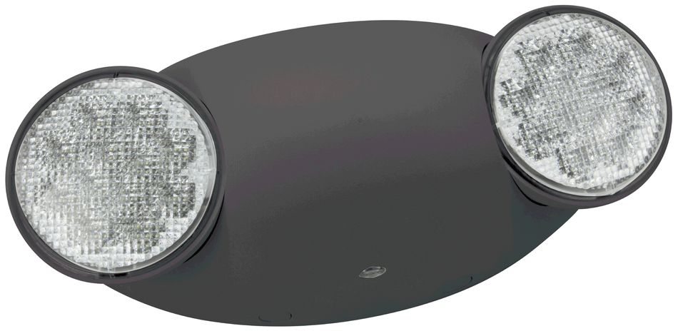 LED-95 black low-profile thermoplastic LED emergency light with dual adjustable heads