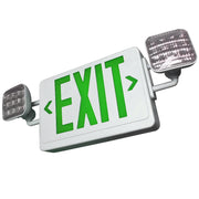Green Thermoplastic LED Exit & Emergency Combo