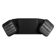 Black LEDR-1 compact damp-location LED emergency light with dual adjustable heads