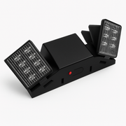 Dual-Head LED Emergency Light with Adjustable Optics - black housing