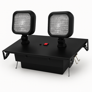 Recessed Emergency LED Lighting with Remote Capacity - Black Housing