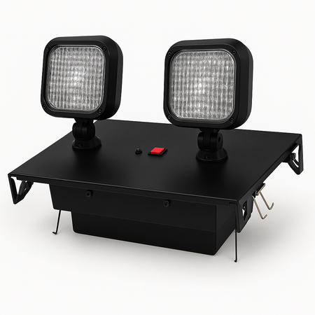 Recessed Emergency LED Lighting with Remote Capacity - Black Housing