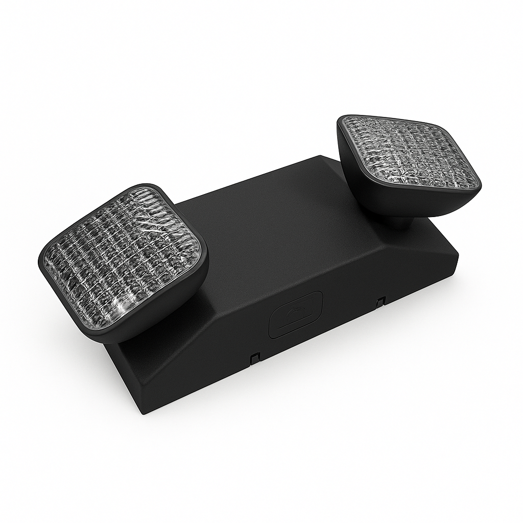 LED Emergency Lighting with Remote Capacity Black Housing