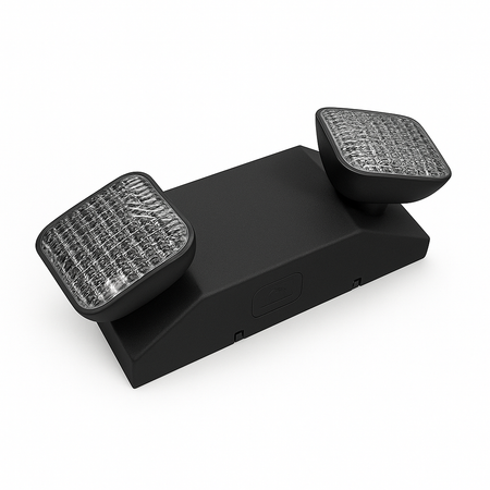 LED Emergency Lighting with Remote Capacity Black Housing