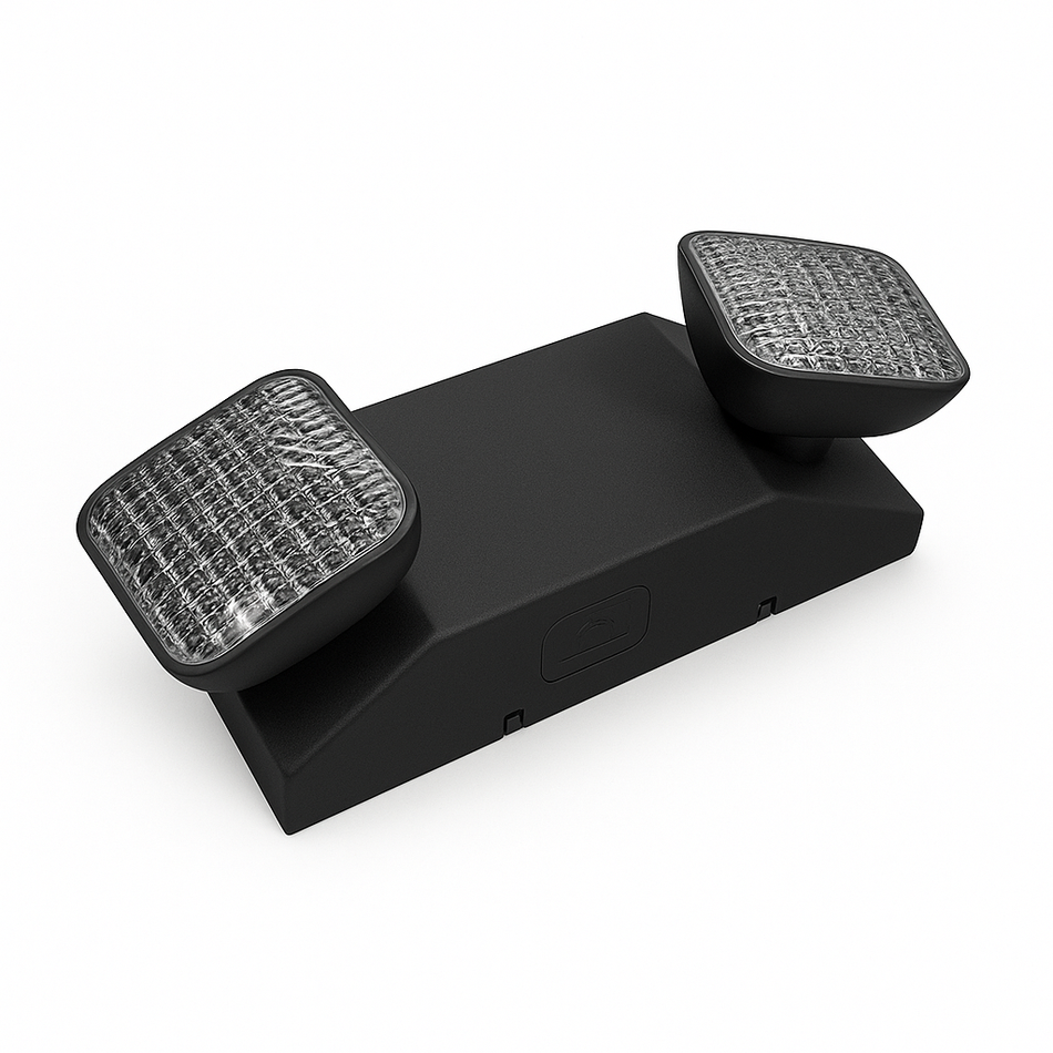 LED Emergency Lighting with Remote Capacity Black Housing