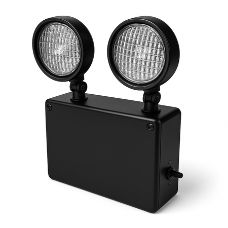Wet Location Remote Capable LED Emergency Unit - black housing