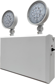 Dual Head High-Output Industrial Emergency Unit - white housing
