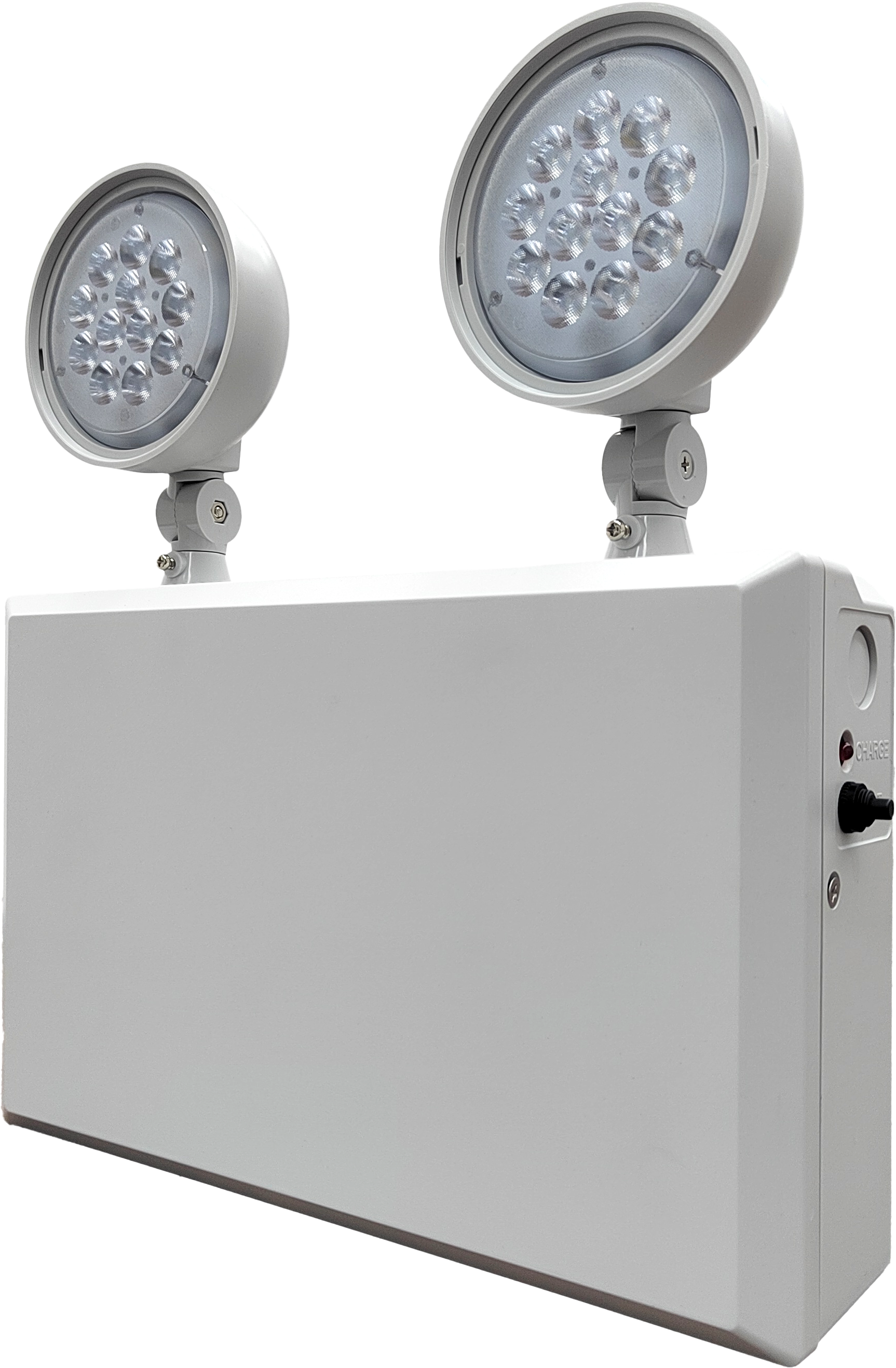 Dual Head High-Output Industrial Emergency Unit - white housing