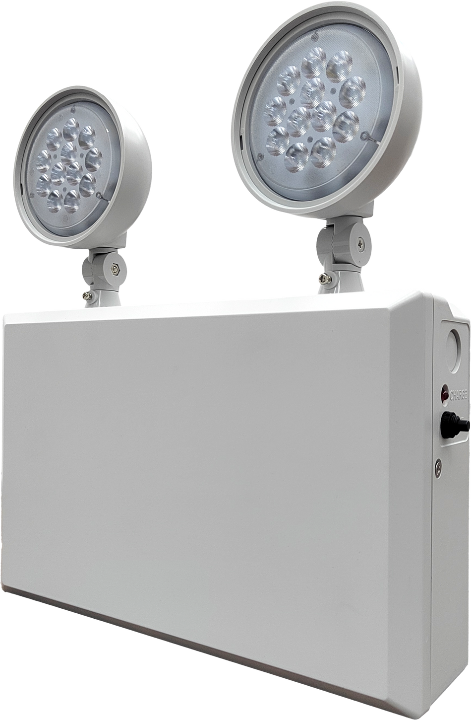 Dual Head High-Output Industrial Emergency Unit - white housing