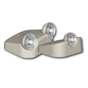 Mini indoor LED remote heads—single and twin models with round lenses in white thermoplastic housings