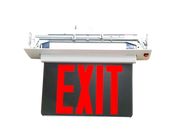PELX economy edge-lit LED exit sign with red legend and black thermoplastic housing