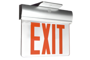 PELX economy edge-lit LED exit sign with red legend and white thermoplastic housing