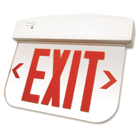 Red Edge-Lit Thermoplastic Exit Sign