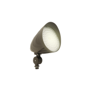 Commercial LED Bullet Flood Light with Knuckle Mount – Outdoor Fixture Illuminated Front View