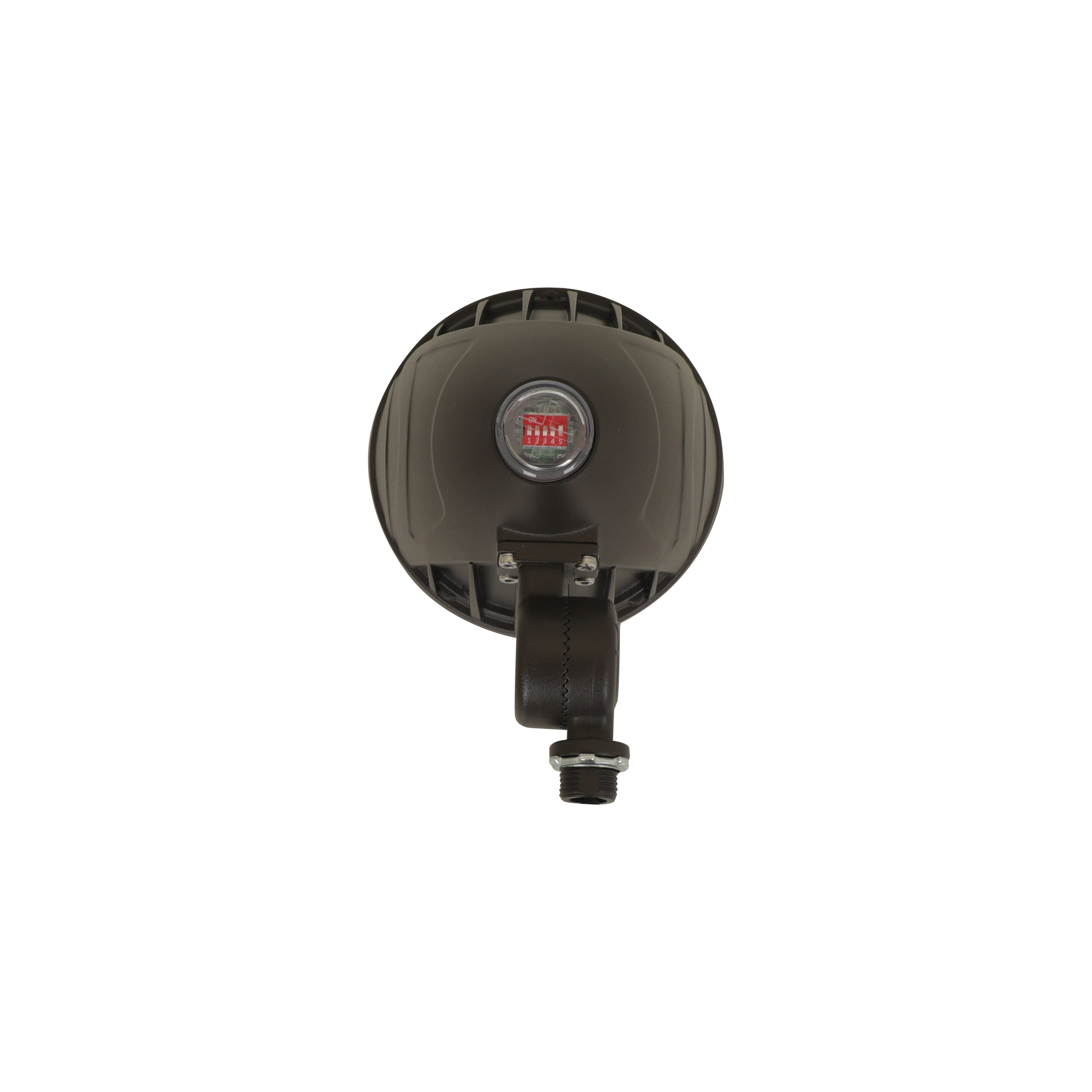 Back View of Outdoor LED Bullet Flood Light with Built-In Photocell and Knuckle Mount