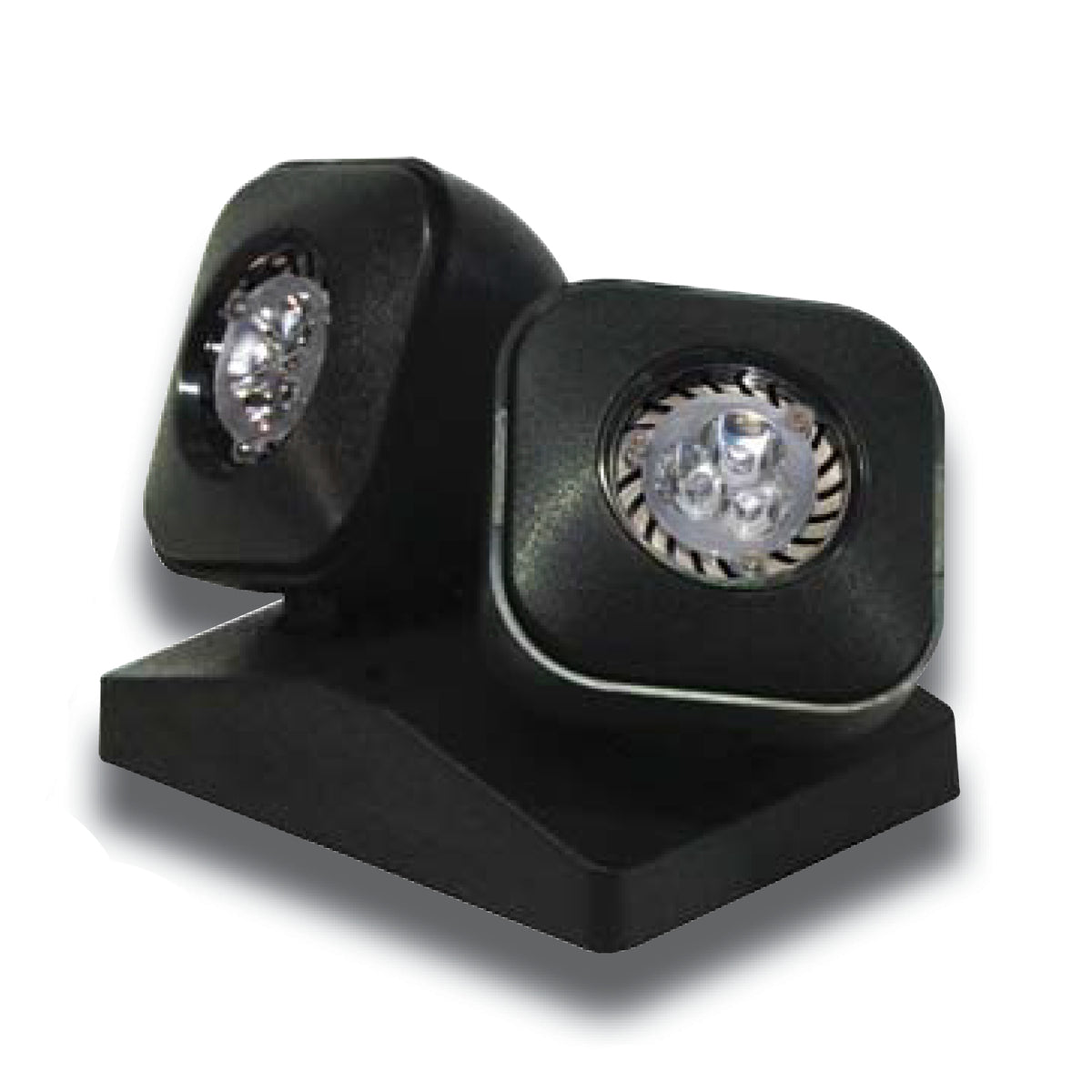 RH16LED - Indoor High Performance MR16 LED Remote Head Black Double Head