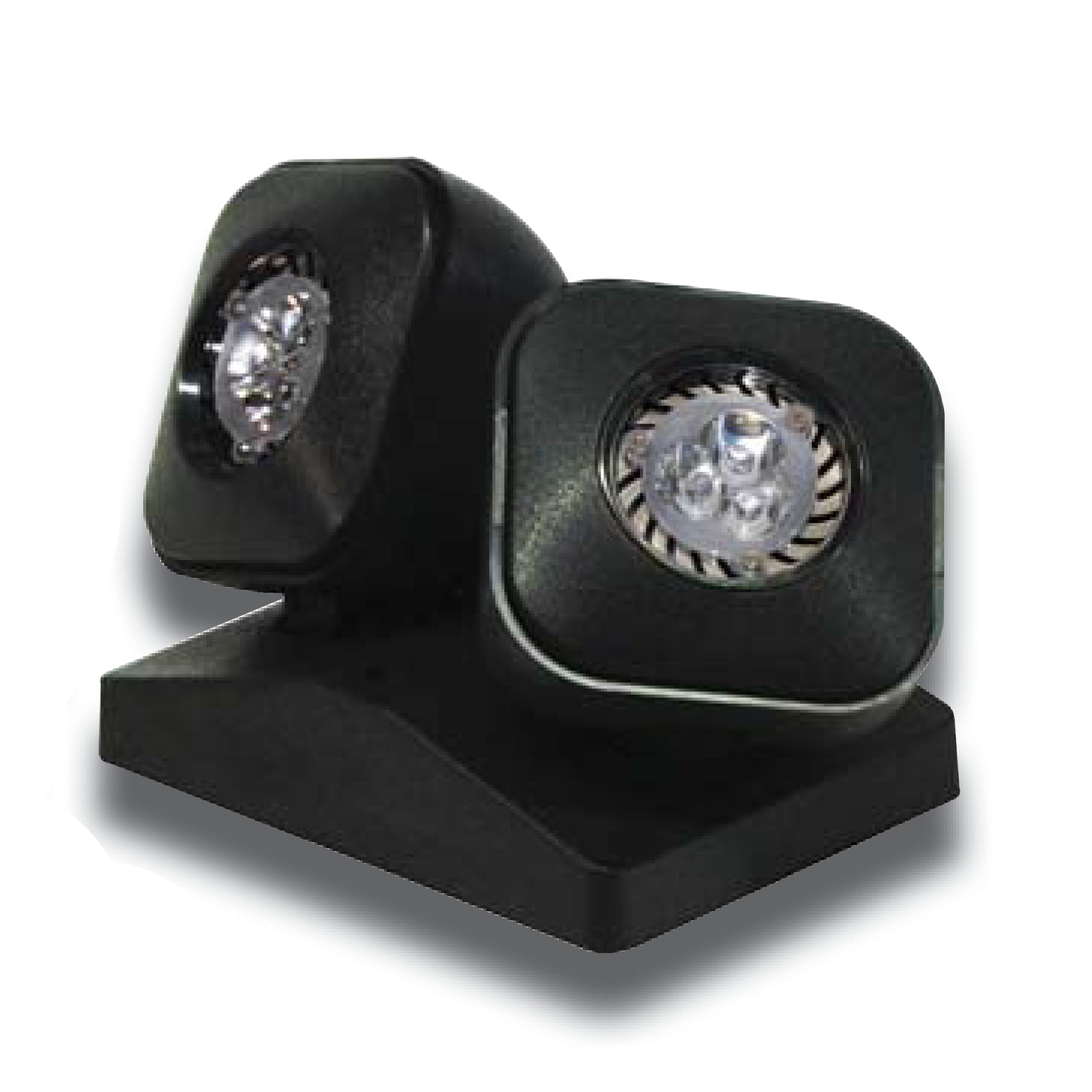 RH16LED - Indoor High Performance MR16 LED Remote Head Black Double Head