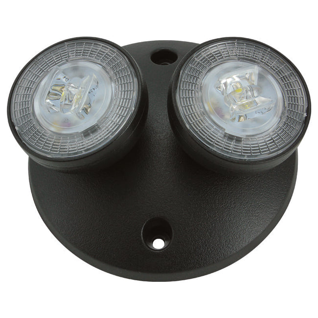 Dual-head 2RL52 LED remote head with adjustable optics and low-profile design