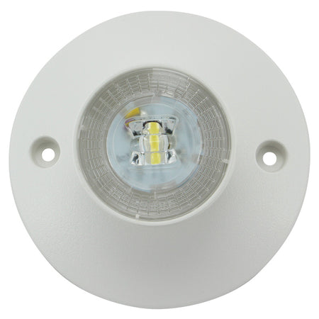 Single-head RL52 3.6V LED remote lamp with round white mounting plate - White Housing