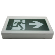 RMPE Running Man LED exit sign bottom view with ABS thermoplastic housing