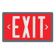 Self-Powered Red Exit Sign – Gray Frame, No Electricity Needed