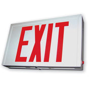 SXTEU red letter steel LED exit sign with 20-gauge housing