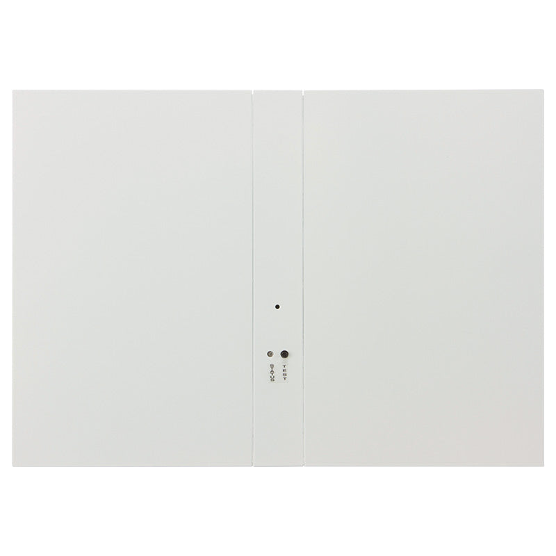 Hinged-door emergency light – recessed into drywall ceiling