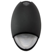 Low-profile outdoor LED emergency light for wet locations