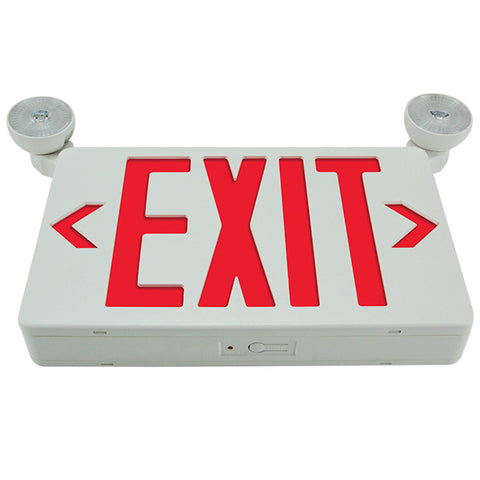 Ultracompact LED Exit Light Combo Green - LED Only - Adj. Top or Side Heads