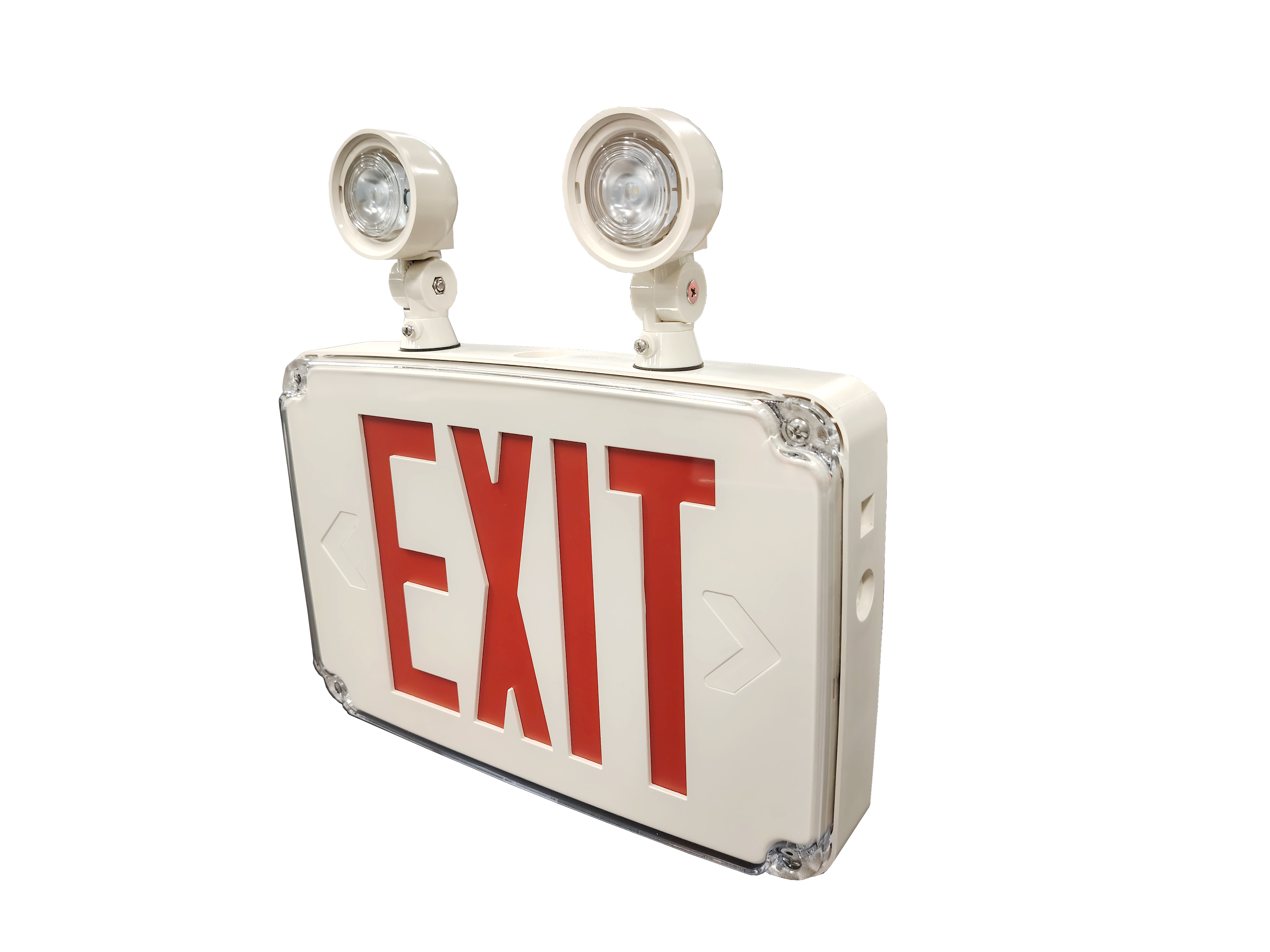 WLCEM wet-location combo exit sign, IP66 NEMA 4X
