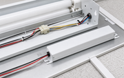 BAL1400TD fluorescent emergency ballast installed with fixture wiring