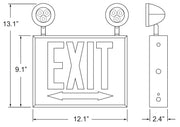 Exitronix CHIC_Unit Exit Sign Emergency Light Combos Steel Exit Signs Combo product image