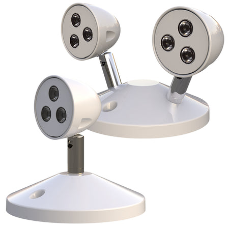 Dual-head steel LED remote emergency light – adjustable for wide egress coverage