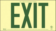 Green Photoluminescent Exit Signs -75 Foot Viewing Distance
