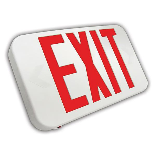 EZRXTEU Compact Thermoplastic Exit Sign – Red Letter Color